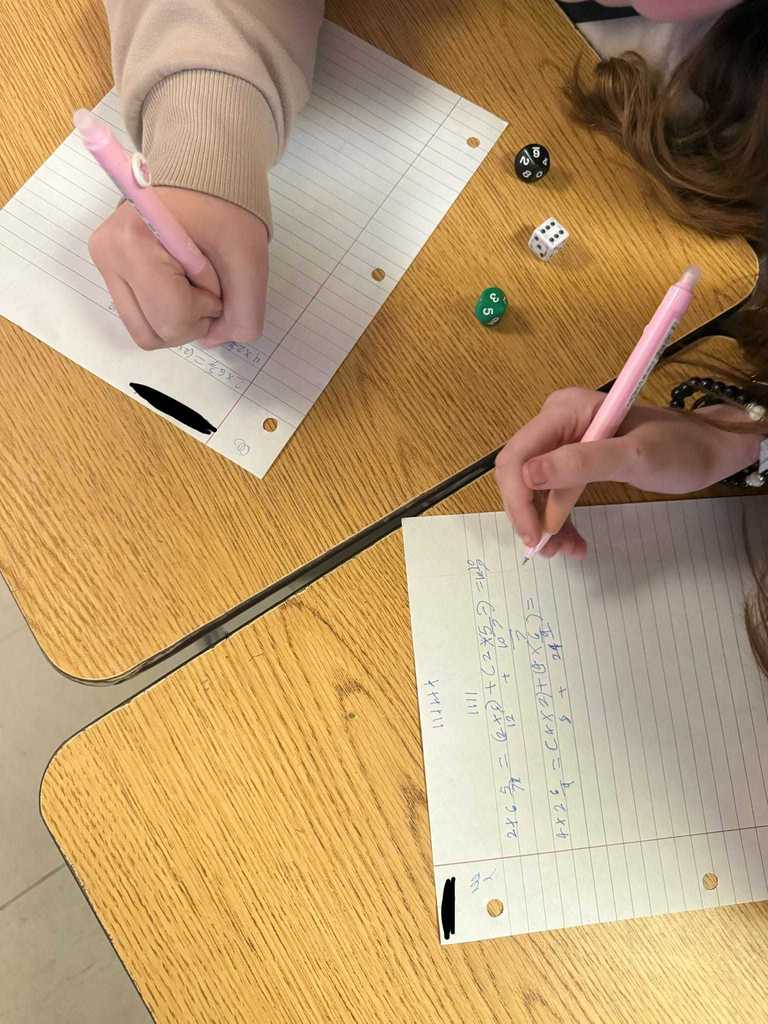 Team work makes the dream work!  🥰❤️🤍 Today,  4th grade students in Ms. Cline's classes got to work in teams using dice to multiply whole numbers by mixed numbers.  They leanred so much from each other and built confidence in skills.  