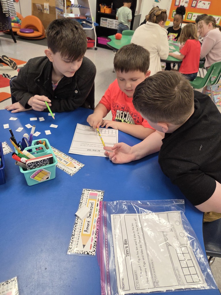 Mrs. Ally and Mrs. Wilson’s classes collaborated again today! Fourth grade students brought word problems to share with the kindergarten classes and helped guide them through solving using strategies such as tally marks, writing equations, and drawing pictures. After completing their work, students were treated to a fun science surprise! They dropped “mystery globs” into an unknown liquid and watched as they dissolved—revealing Mario coins and jewels inside. Great collaboration and hands-on learning happening at Westside! ❤️🤍