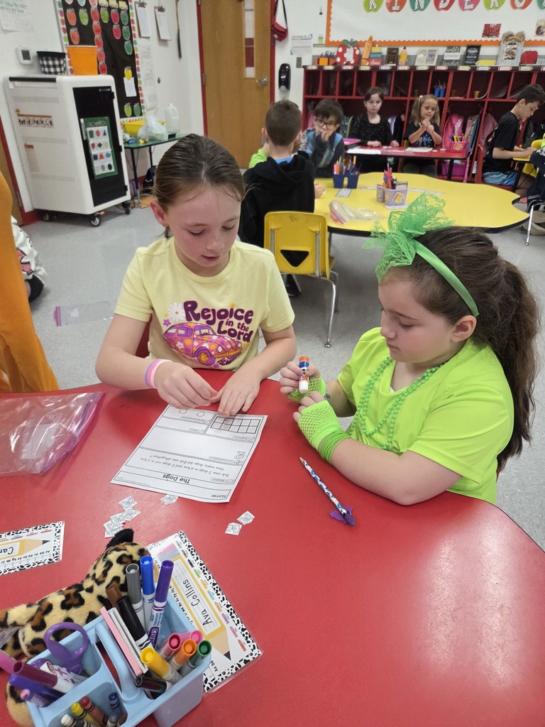 Mrs. Ally and Mrs. Wilson’s classes collaborated again today! Fourth grade students brought word problems to share with the kindergarten classes and helped guide them through solving using strategies such as tally marks, writing equations, and drawing pictures. After completing their work, students were treated to a fun science surprise! They dropped “mystery globs” into an unknown liquid and watched as they dissolved—revealing Mario coins and jewels inside. Great collaboration and hands-on learning happening at Westside! ❤️🤍