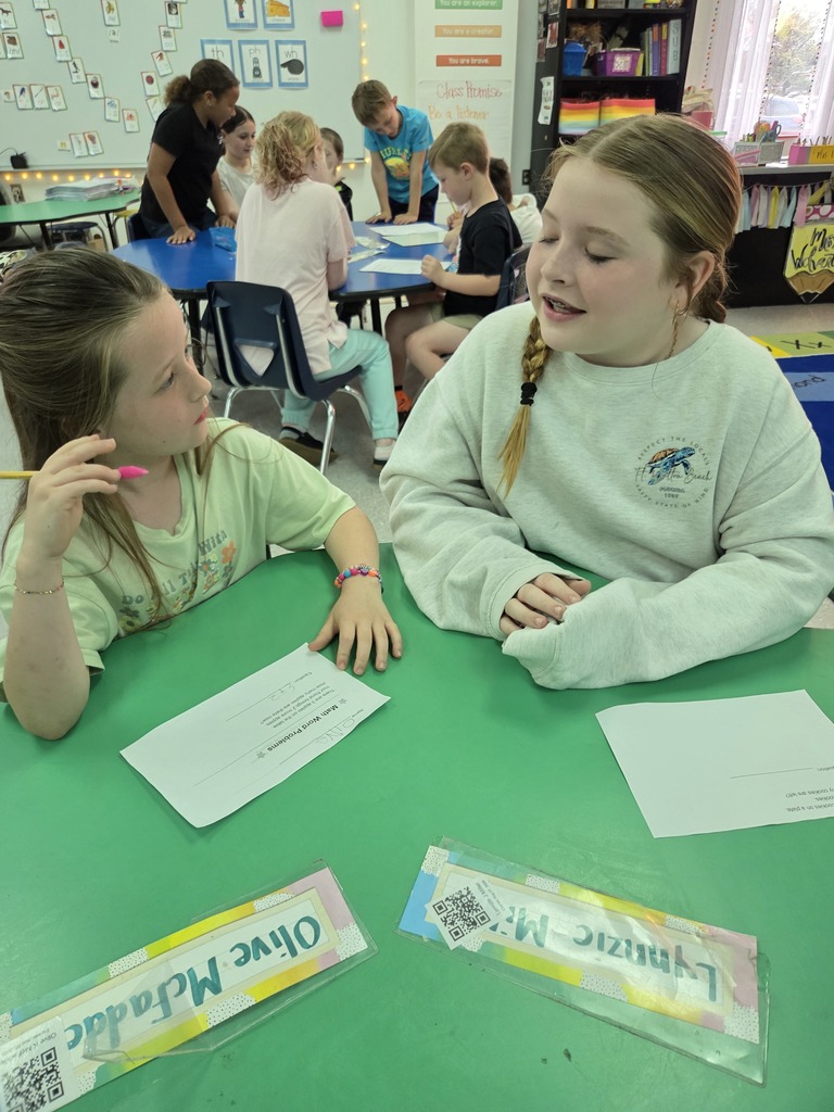 Collaboration is growing at Westside! ❤️🤍  This morning, Mrs. Wilson’s 4th graders joined Mrs. Wolverton’s kindergarten class for a fun and engaging learning experience. Students worked together to practice reading word problems, identify key words, and build their skills in addition and subtraction within 10.  To top it off, each kindergarten student received an Easter egg with a special surprise inside after finishing their work!🥰