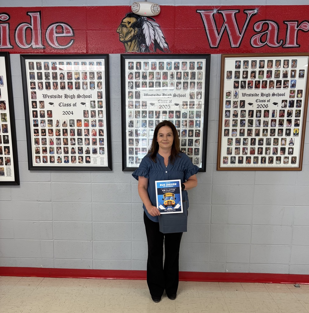 We’re proud to recognize Kim Clayton as our March Bus Driver of the Month, an honor made possible through the support of First Community Bank! Kim may be new to driving for the district, but she has already made a tremendous impact. She has stepped up wherever needed, showing flexibility, reliability, and a strong commitment to our students each day. In addition to driving, Kim also serves as our District Treasurer, balancing a busy schedule while continuing to go above and beyond for Westside Schools. Thank you, Kim, for your dedication and the care you show our students—both on and off the bus! 🚌❤️🤍