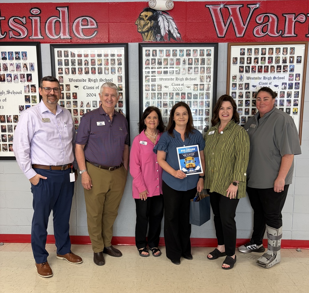We’re proud to recognize Kim Clayton as our March Bus Driver of the Month, an honor made possible through the support of First Community Bank! Kim may be new to driving for the district, but she has already made a tremendous impact. She has stepped up wherever needed, showing flexibility, reliability, and a strong commitment to our students each day. In addition to driving, Kim also serves as our District Treasurer, balancing a busy schedule while continuing to go above and beyond for Westside Schools. Thank you, Kim, for your dedication and the care you show our students—both on and off the bus! 🚌❤️🤍