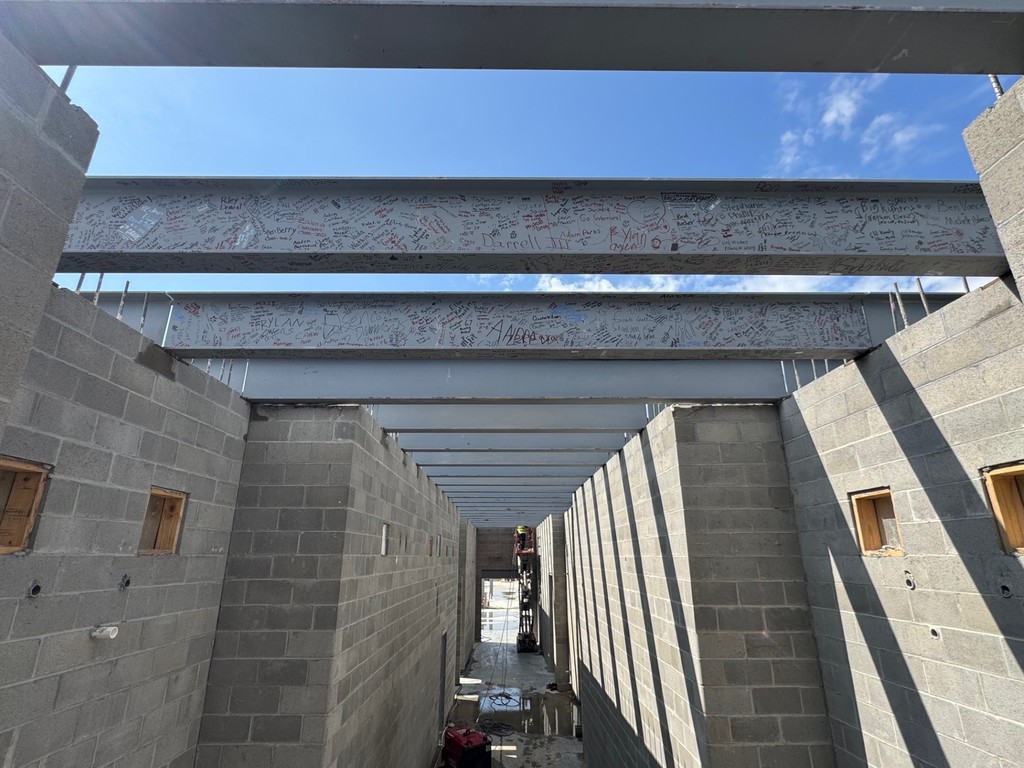 😍 Look what’s in place! 😍  Those beams our students, staff, and community signed are now officially part of the new high school wing!  It’s pretty special to see those names and messages become a permanent part of the building.  ❤️🤍Those beams really represent everyone who makes Westside such a great place.  🥰
