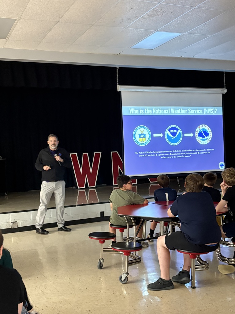 Westside Middle School 5th graders had a special visit today from Todd Beal with the National Weather Service in Memphis! He spoke to students about severe weather, helping bring their recent literacy module to life.  This hands-on learning experience helped students better understand weather safety, forecasting, and real-world applications of what they’ve been studying in the classroom.  👏 A big thank you to Mr. Beal for sharing his time and expertise with our students!