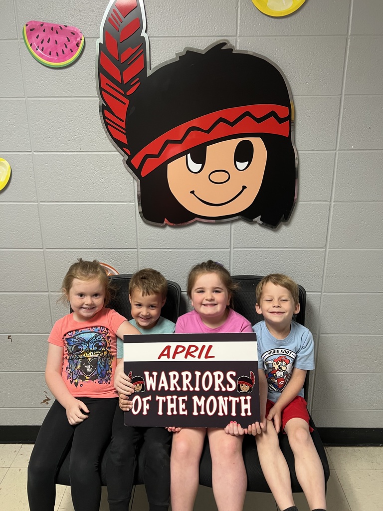 Westside Elementary Warriors of the Month – April   Congratulations to our April Warriors of the Month! These Lil' Warriors have done an outstanding job demonstrating what it means to be a Warrior through their hard work, positive attitude, and strong character.  ❤️🤍