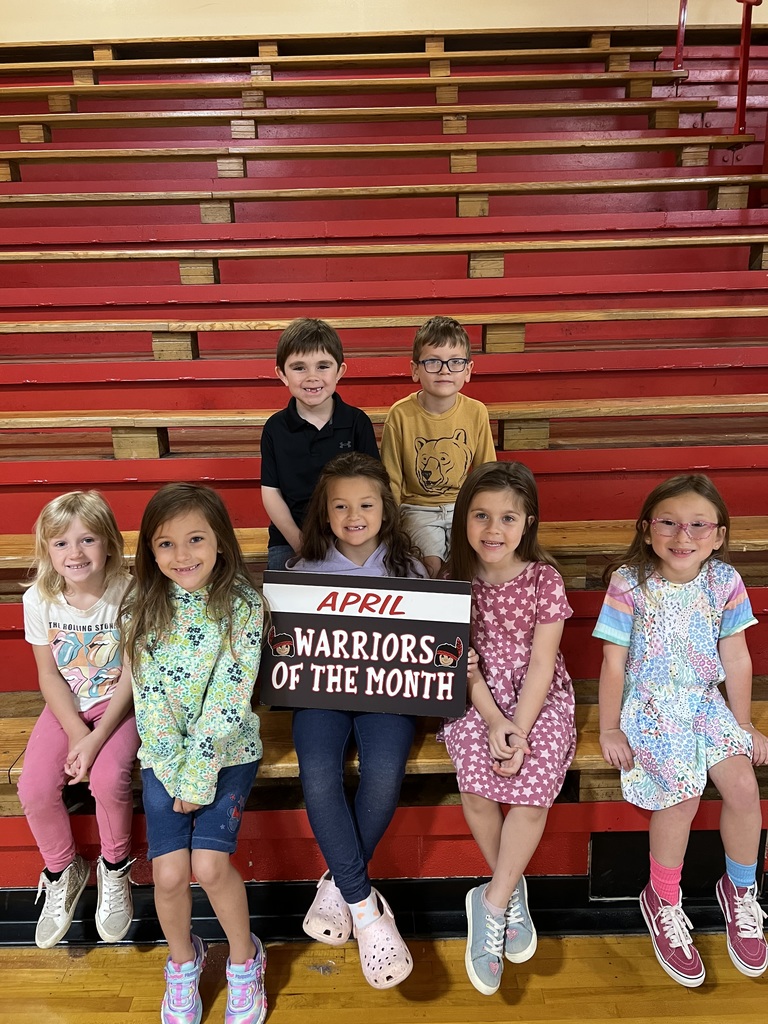 Westside Elementary Warriors of the Month – April   Congratulations to our April Warriors of the Month! These Lil' Warriors have done an outstanding job demonstrating what it means to be a Warrior through their hard work, positive attitude, and strong character.  ❤️🤍