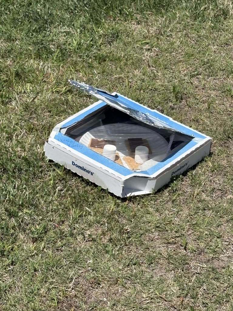 6th grade students at WMS are studying solar energy and created solar ovens to help make s’mores!