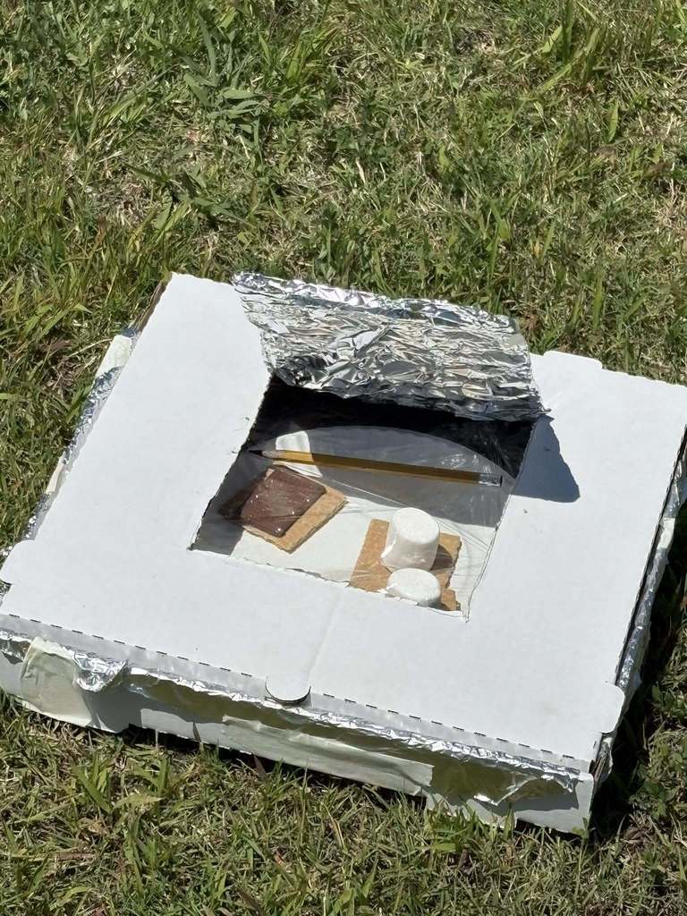 6th grade students at WMS are studying solar energy and created solar ovens to help make s’mores!