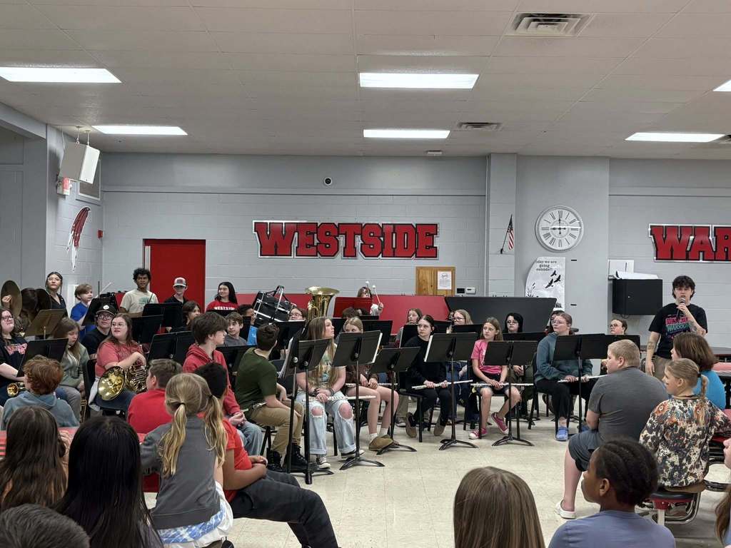 Westside Middle School was excited to welcome incoming 5th graders.  Students got to listen to the band perform, learn about some of the rules and procedures of the school, went on a tour guided by student council, and got practice with the locks.