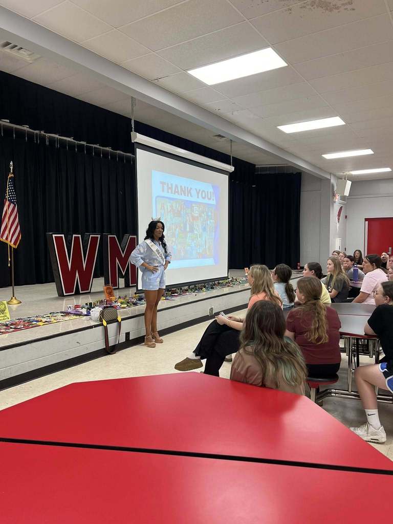Brooke Ray, Miss Greater Jonesboro, visited with our 6th grade students today.