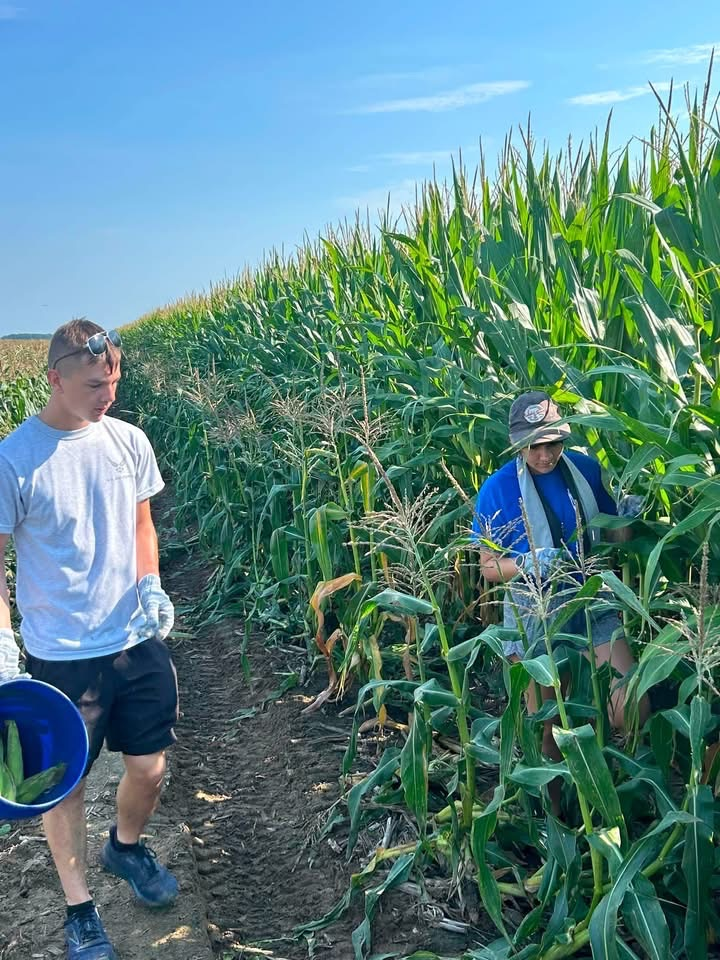 On Monday morning a few of our cadets got up early to go and pick corn for the Food Bank of Northeast Arkansas. They did a great job today and appreciate them taking time during their summer break to serve.