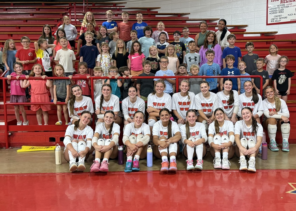 Our WES Summer Care students had a great time cheering on the Lady Warriors today during their volleyball play day at the Warrior Dome! What a fun opportunity for our students to support our athletes and experience the excitement of Warrior volleyball. Thank you to our Lady Warriors for giving our Summer Care students something to cheer about! ❤️🤍#WarriorPride