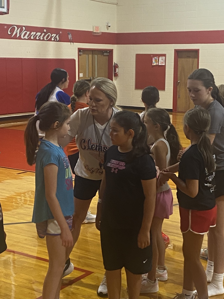 Day 1 of our K-6 Lady Warrior Basketball Camp was filled with smiles, teamwork, and skill development as our future Lady Warriors spent time learning from our high school players and coaches. We love seeing the next generation of Warriors having fun on the court! ❤️🤍