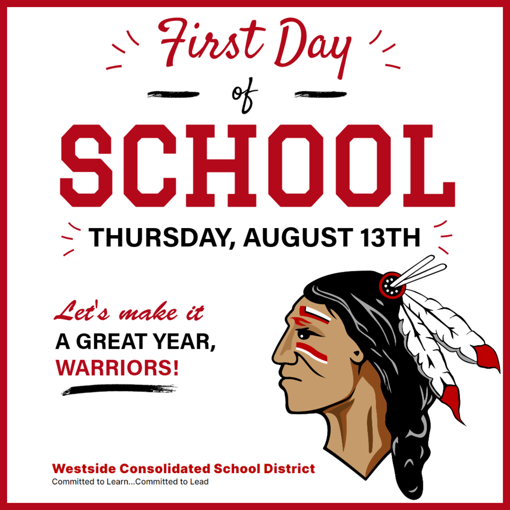 In just three days, our Warriors will be back in the classroom for the first day of the 2026-2027 school year on Thursday, August 13! We hope you've enjoyed a wonderful summer and are looking forward to another great school year . Be sure to finish those last-minute back-to-school preparations, and we'll see everyone on Thursday! Here's to a fantastic school year! ❤️🤍