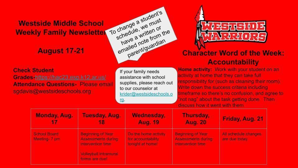 WMS Family Newsletter 8-17