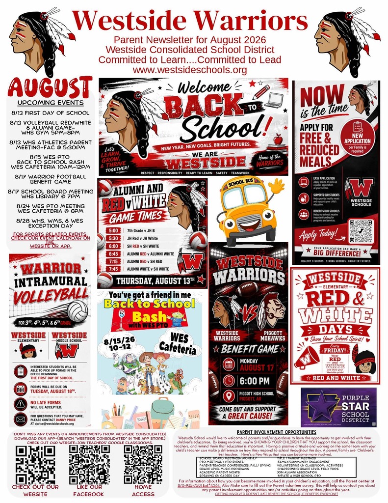 August 2026 Parent Newsletter ❤️🤍 Stay in the know! Check out our August Parent Newsletter for the latest news, updates, and important information from around the district.