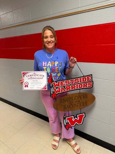 Congratulations to our Employees of the Month for WES! Classified: Tasha Taylor Certified: Chelsea Fry 