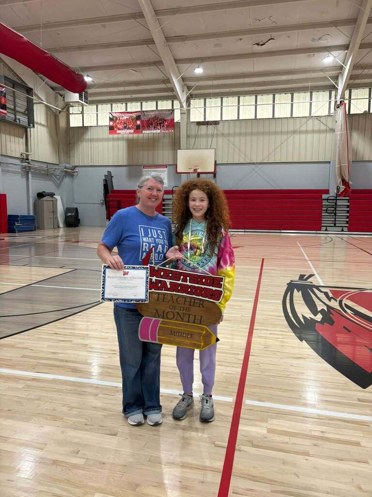 Congratulations to WMS employees of the month! Licensed-Christie Lewis Classified-Megan Brooks Thank you for all you do!