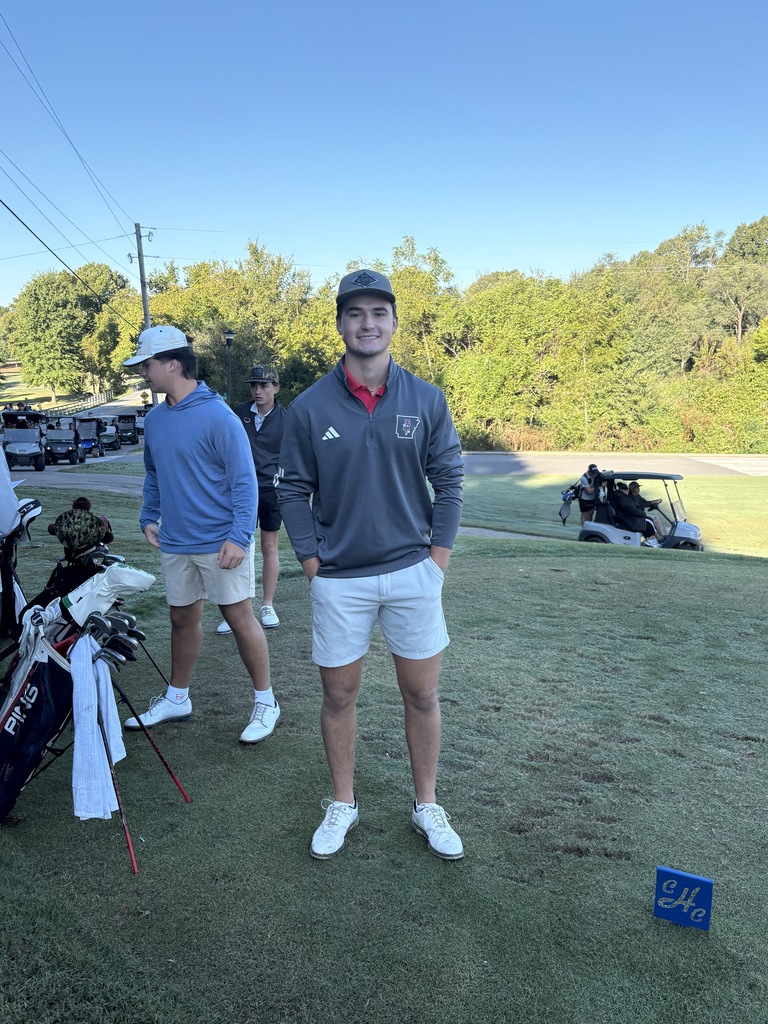 WHS senior Hayden Tilley is in Harrison today representing the Warriors at the 4A Boys State Golf Tournament!   Hayden is about to tee off, so help us wish him GOOD LUCK at STATE! We’re proud of you, Hayden—go represent those Warriors! ❤️🤍🙌🙌