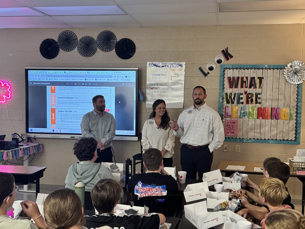 We are excited to share that Westside Middle School is the only middle school in our area nominated for the Chick-fil-A Leadership Academy! Through this opportunity, our Student Council will participate in lessons, games, and activities designed to develop leadership skills while emphasizing gratitude, integrity, and the importance of making a positive difference. A special thank you to Chick-fil-A Jonesboro owners Tyler and Taylor Mitchell, along with Senior Director Logan Sawyers, for providing these valuable resources and investing in our students! We appreciate your support in helping develop our future leaders!