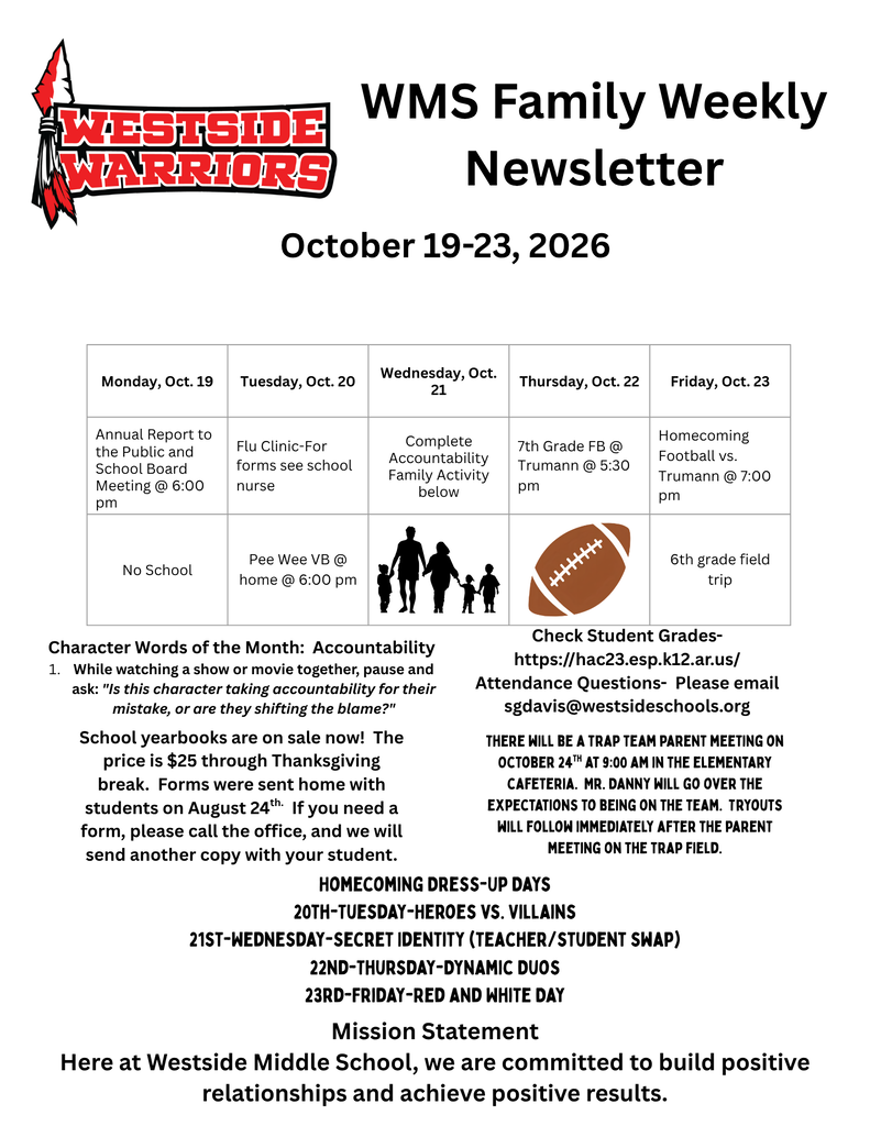 October 19 WMS Family Newsletter