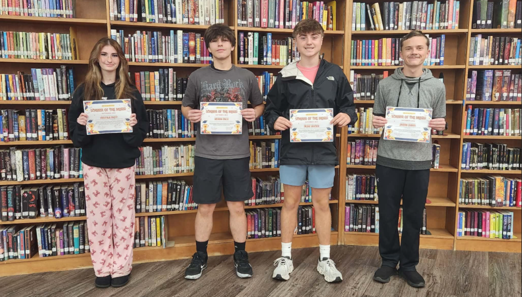 September Scholars of the Month  History: Priscilla Pratt Math: Waylon White Science: Drake Vaughn CTE: Jaxton Carter English: Lalen Manz (Not Pictured)