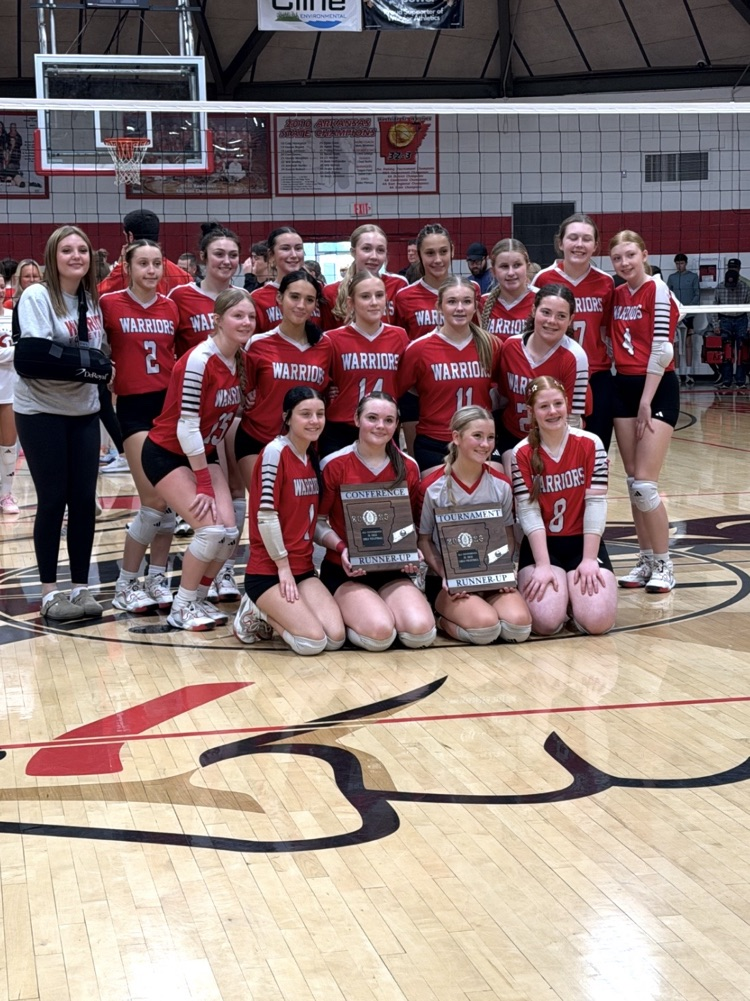 jr high lady Warriors win conference runner up in district tournament