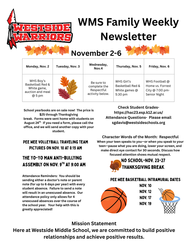 11-2 WMS Family Newsletter