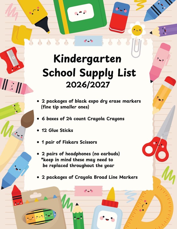 School Supply Lists Now Available for the 2026-2027 School Year