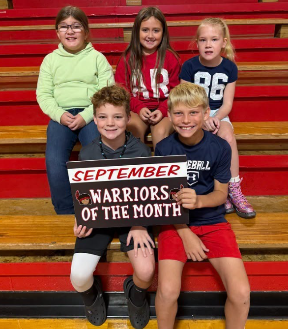 Congratulations to our September WES Students of the Month! We are proud of these Lil Warriors and the great example they set each day! Keep up the great work!
