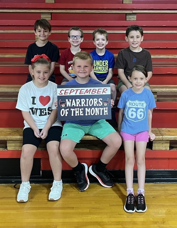 It's time to ANNOUNCE our Warriors of the Month for September! These students were chosen for showing B.O.W Behavior. Congratulations to these students!