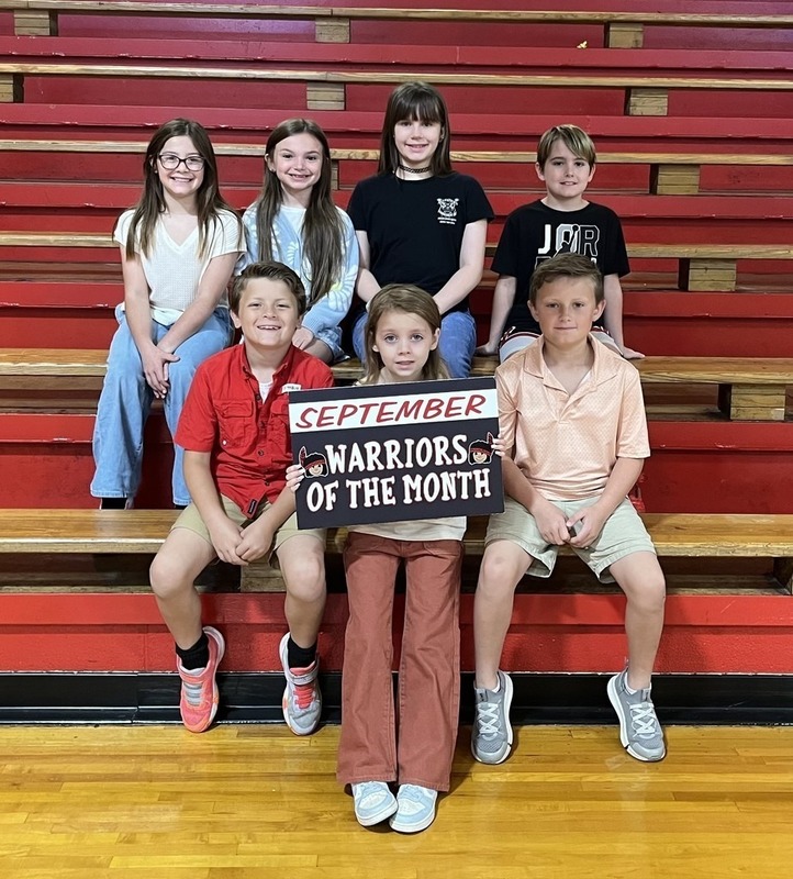 It's time to ANNOUNCE our Warriors of the Month for September! These students were chosen for showing B.O.W Behavior. Congratulations to these students!