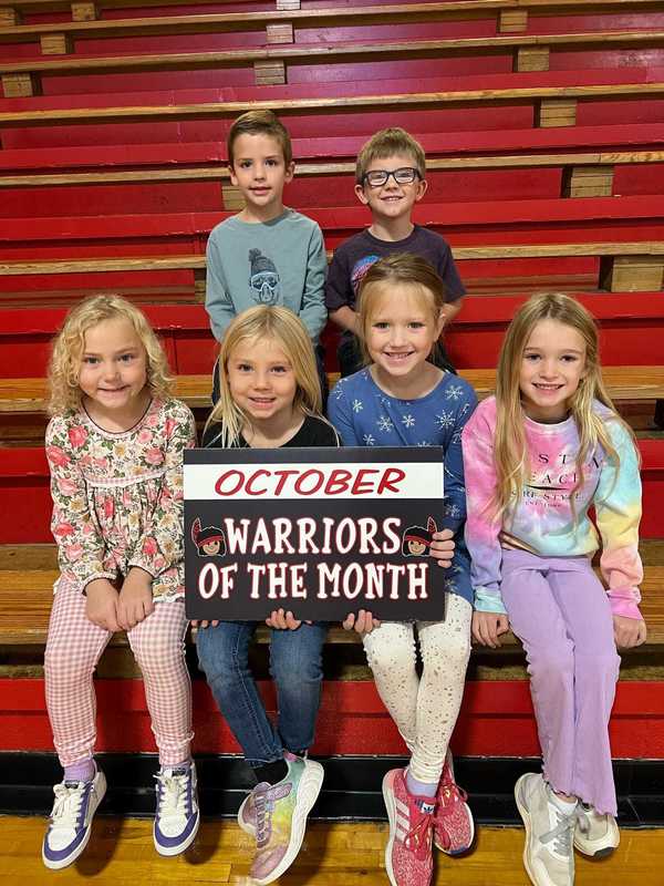 October - Warriors of the Month!  Congratulations, Lil' Warriors! ❤️🤍