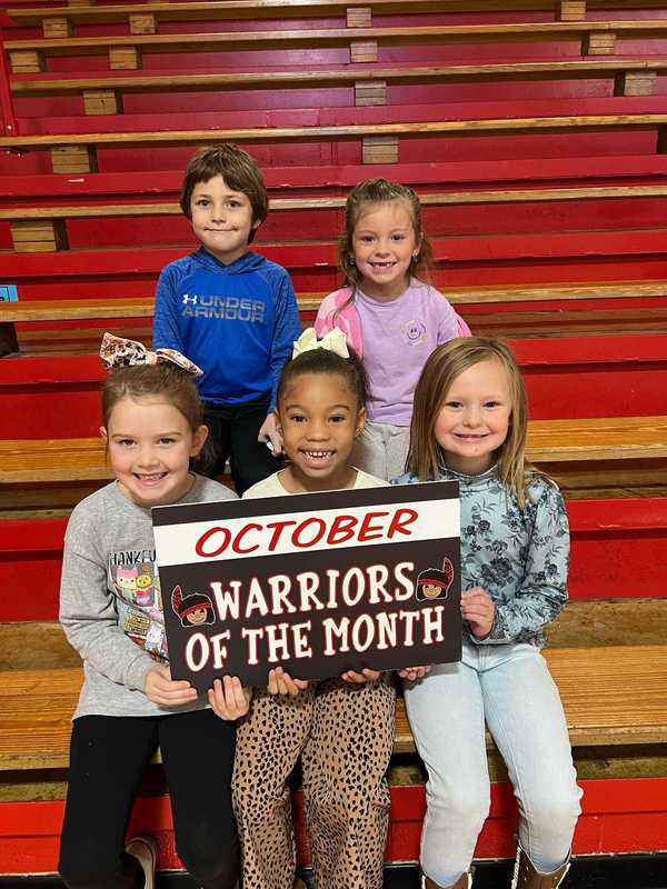 October - Warriors of the Month!  Congratulations, Lil' Warriors! ❤️🤍