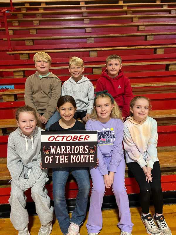 October - Warriors of the Month!  Congratulations, Lil' Warriors! ❤️🤍