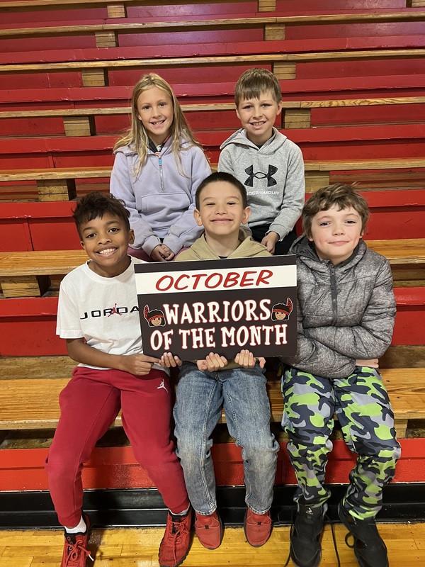 October - Warriors of the Month!  Congratulations, Lil' Warriors! ❤️🤍