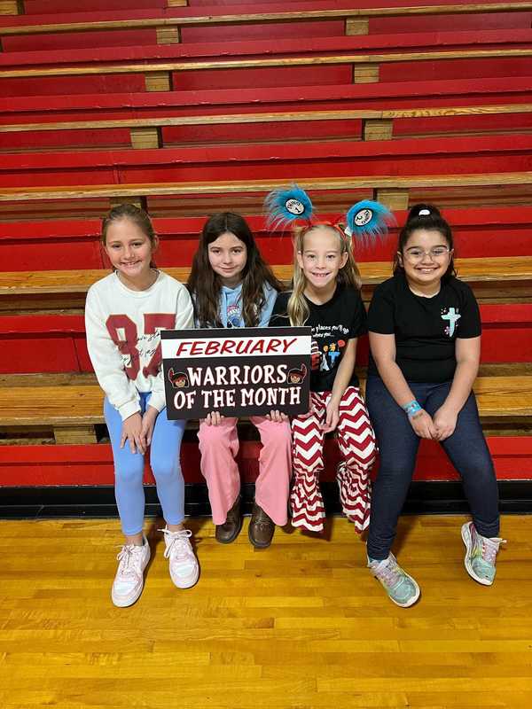 Westside February Students of the Month!  Congratulations to these outstanding Lil Warriors for being recognized as our February Students of the Month! ❤️🤍