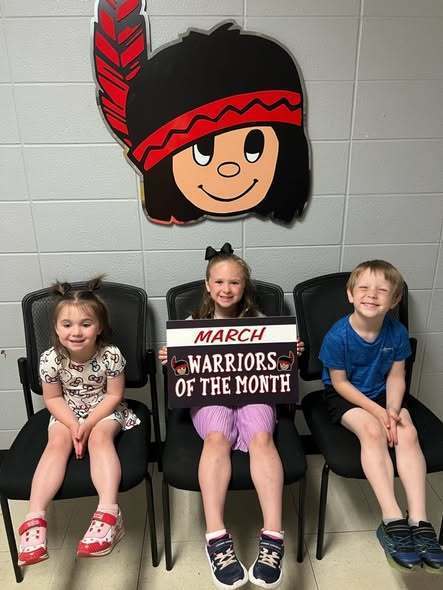 Students of the Month for March - Westside Elementary 🌟 Congratulations, Lil' Warriors!