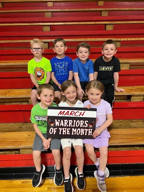 Students of the Month for March - Westside Elementary 🌟 Congratulations, Lil' Warriors!