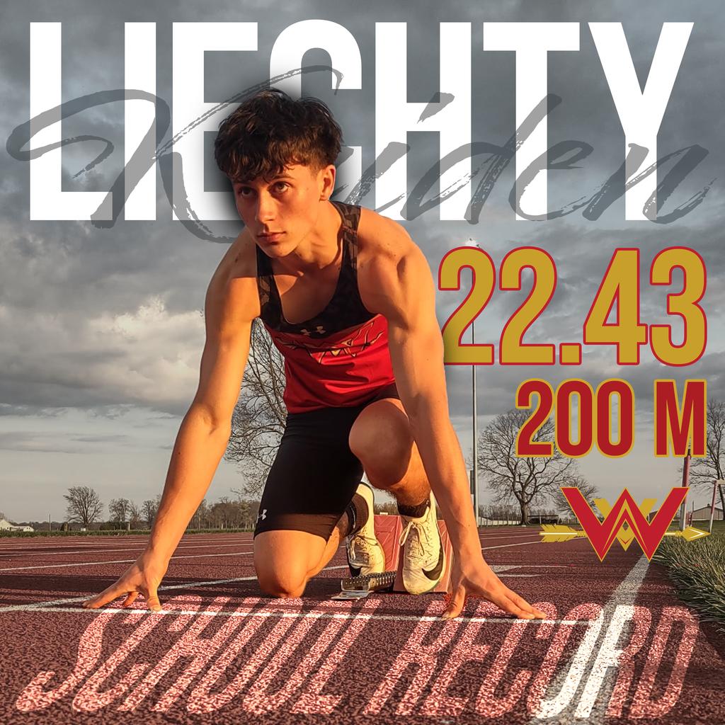 Kaiden Liechty 200 M School Record 22.43