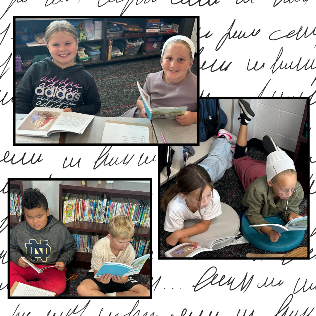 students reading
