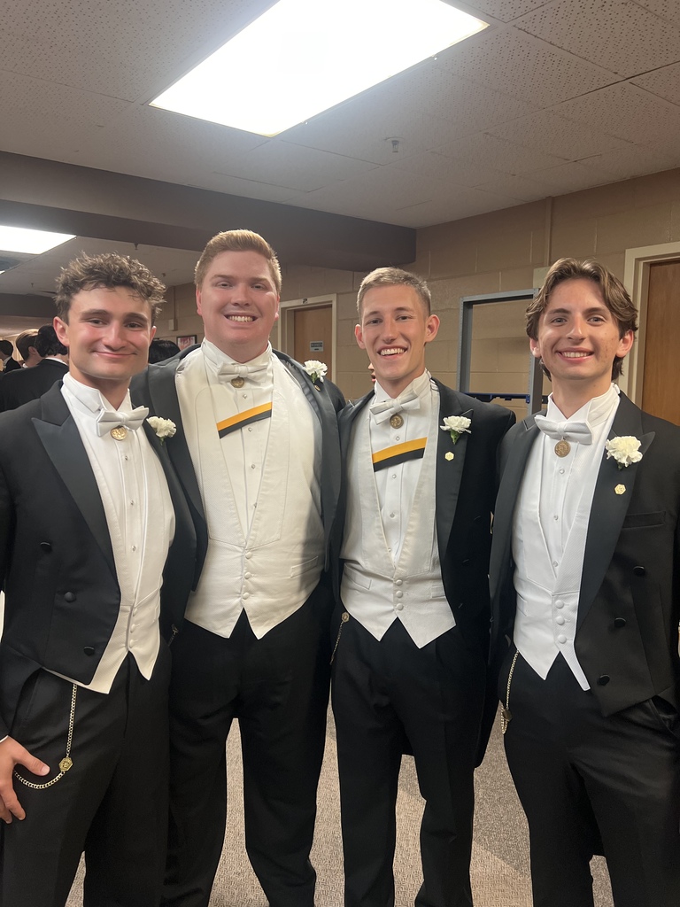 Asher Kennedy (far right) pictured with members of the Purdue Varsity Glee Club from LaGrange and Elkhart Counties