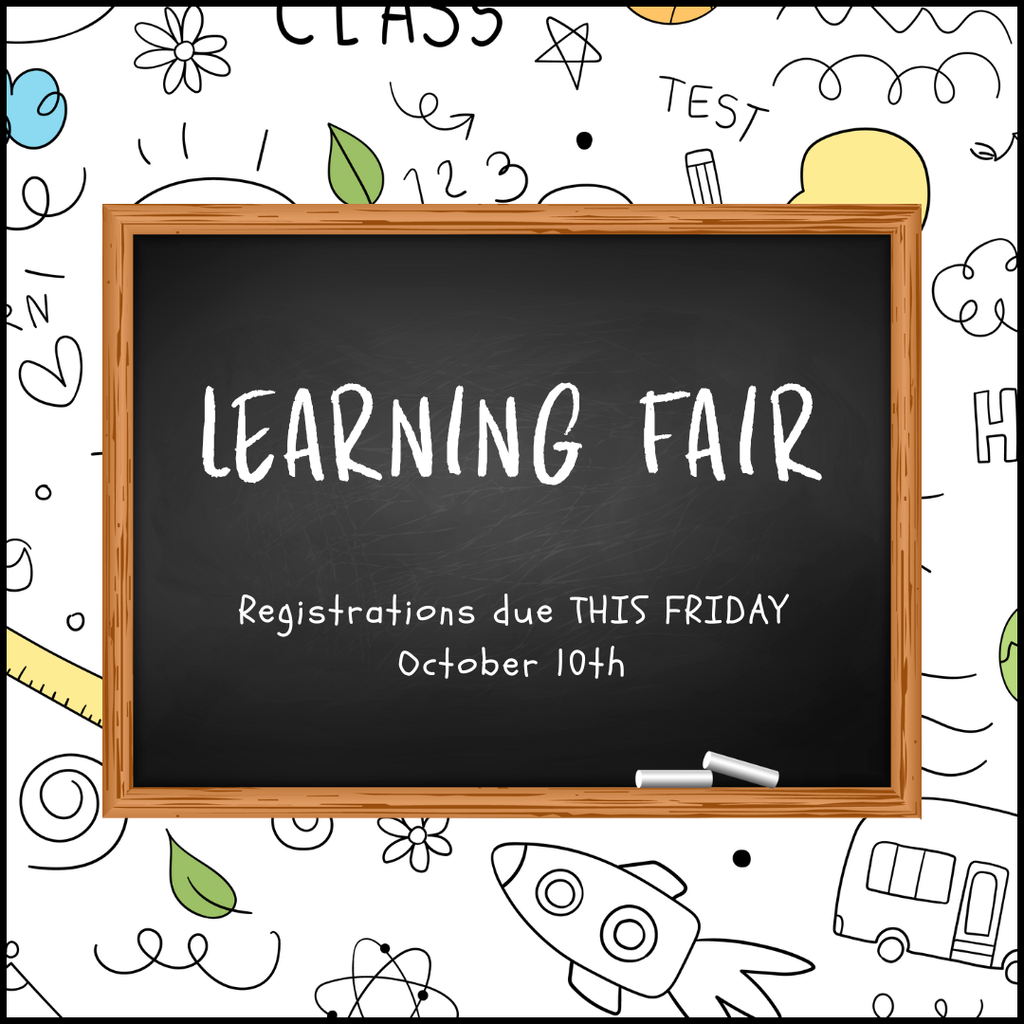 Registrations due THIS FRIDAY October 10th