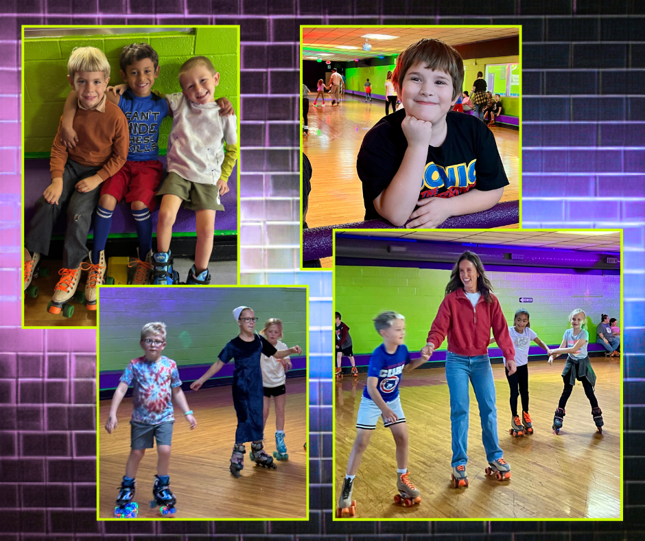 students skating