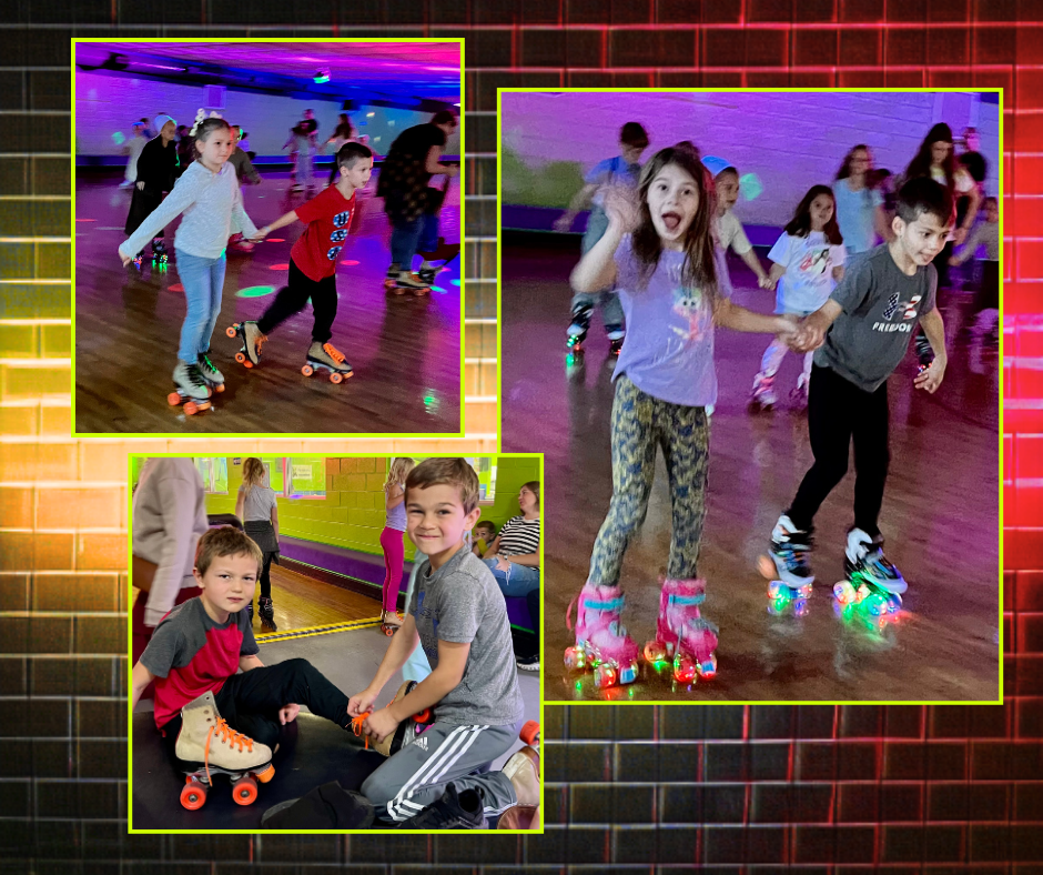 students skating