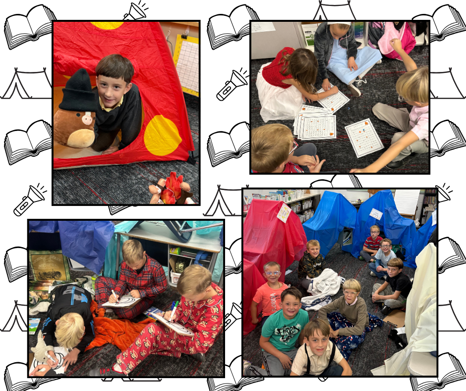 kids learning on camping day