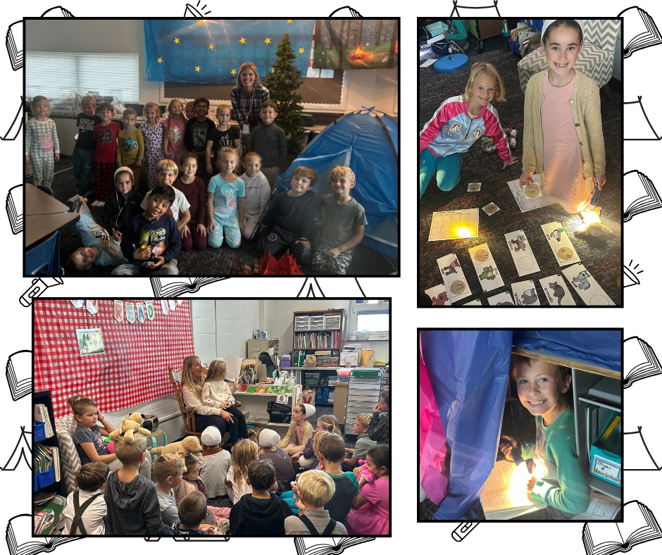 kids learning on camping day