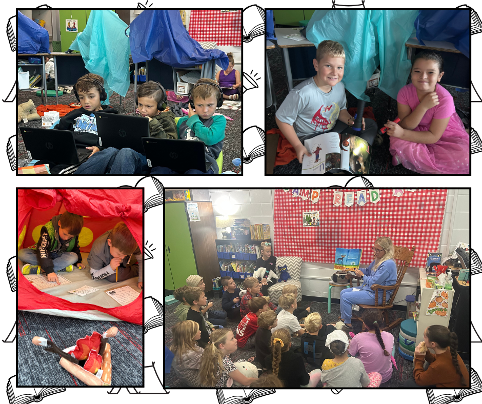 kids learning on camping day