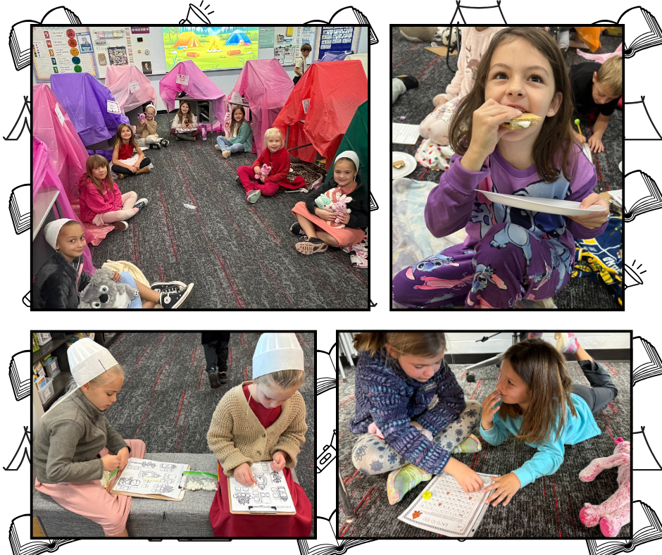 kids learning on camping day