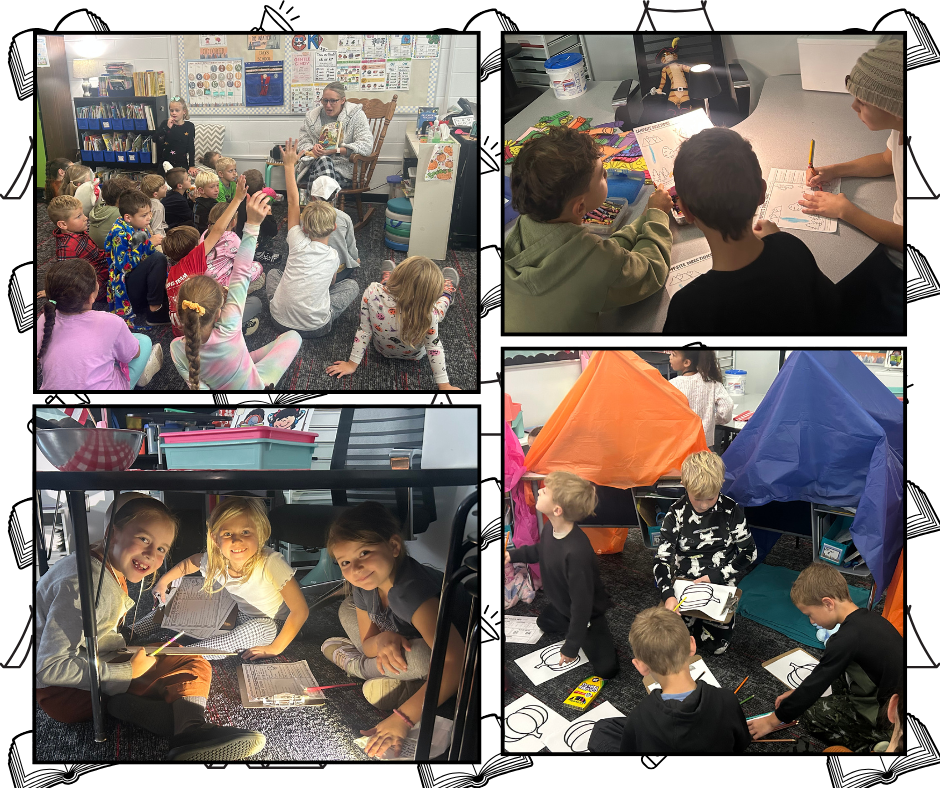 kids learning on camping day